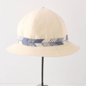 Anthropologie Macau Hat Safari Ivory Organic Cotton Handpainted Sash By Tsuyumi